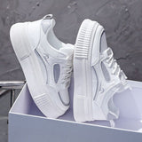 kamames kamames 2023 New Cake Skin Surface Thick Sole Mesh Breathable Color Small White Shoes Women's Casual Sports Student Shoes