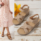 kamames New Large Breathable Fish Mouth Open Toe Anti-Skid Leisure One-Word Buckle Sandals Mother Shoes Sandals