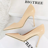 BIGTREE Shoes Patent Leather Woman Pumps Pointed Toe High Heels Sexy Women Office Shoes Stiletto Heels Fashion Women Basic Pump