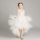 Kamames  Princess Dress Girl Tulle Tutu Little Girl Western Style Children's Dress Host Costume for Piano Performance Flower Girl Wedding Dress