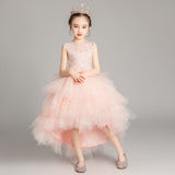 Kamames  Princess Dress Girl Tulle Tutu Little Girl Western Style Children's Dress Host Costume for Piano Performance Flower Girl Wedding Dress