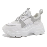 kamames Size Daddy Shoes 21 Spring And Summer New Matching Single Shoes Thick Soles Casual Lace Up Sneakers
