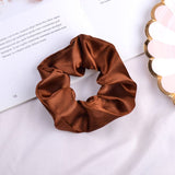 4 inches Women Multicolor Silk Scrunchie Elastic Handmade Hair Band Ponytail Holder Hairband Headband Hair Accessories