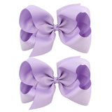 2Pcs/lot 6'' Solid Color Grosgrain Ribbon Bows Hair Clips For Cute Girls Large Handmade Hairpins Barrettes Kids Hair Accessories