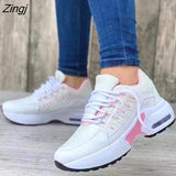kamames Women's Large Size Tennis Casual Shoes Increase Fashion Thick-soled Sneakers Light Vulcanized Socks Air Cushion Breathable Shoes