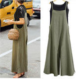 kamames EBay Hot Sale Foreign Trade HOTan and NEWn Women's Clothing Loose One-Piece Wide-Leg Pants Casual Jumpsuit