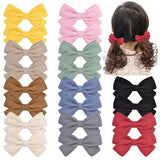 1 Piece 3.6inches Cute Solid Bowknots Hair Clips For Baby Girls Safty Boutique Hairpins Barrettes Headwear Kids Hair Accessories