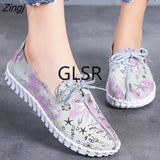 kamames Spring Women Flats Loafers Shoes Genuine Leather Flats Female Shoes Lace Up Loafers Casual Slip-on Walking Shoes Woman