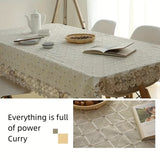 1pc Elegant Plaid & Lace Macrame Tablecloth - Stain & Waterproof, Ideal for Home Decor & Outdoor Events