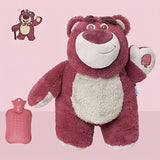 UME Stitch & Angelic Strawberry Bear Large Hot Water Bottle - Cute Cartoon Hand Warmer for Home, Perfect for Back to School, Halloween, and Christmas