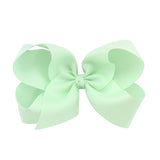 6 Inch Big Grosgrain Ribbon Solid Hair Bows With Clips Girls Kids Hair Clips Headwear Boutique Hair Accessories