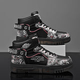 Trendy Men Sports Shoes High-top Graffiti SkateBoard Shoes Platform Sneakers Man Waterproof Men's Walking Shoes Zapatos Hombre