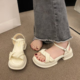 kamames kamames New 2023 Summer Vintage French Platform Niche Fairy Premium Roman Shoes