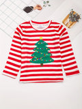 1pc (Not 2pcs, Please Purchase Boy's Or Girl's Clothing Separately)Sister And Brother Matching Christmas Tree Print Dress Or Shirt, Brother/Sister Clothes For Family Daily And Outdoor Activities