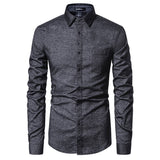 KAMAMES 2025 Clearance processing! Men's Popular trade large size autumn shirt slim-fitting long-sleeved top cotton quality Popularan size shirt