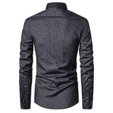 KAMAMES 2025 Clearance processing! Men's Popular trade large size autumn shirt slim-fitting long-sleeved top cotton quality Popularan size shirt