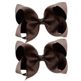 2Pcs/lot 4'' Cute Solid Grosgrain Ribbon Bowknot Hair Clips For Girls Handmade Hairpins Barrettes Headwear Kids Hair Accessories