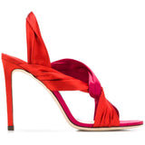 kamames Size Fashion Two-Color Spliced Cross-Set Shoes Fine High-Heeled Sandals Chengdu Fashion Women's Shoes