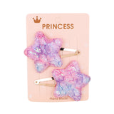 2Pcs/set Glitter Cartoon Cartoon Love Heart Crown Hair Clips For Girls Handmade Hairpins Boutique Barrette Kids Hair Accessories