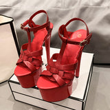 kamames kamames Waterproof Platform 2023 Summer And Autumn Fashion New Hollow Out Thin Heel Ultra High Heel Casual Fashion Sandals Women's Singles Shoes