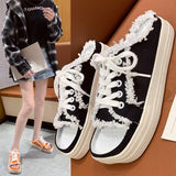 kamames Shoes Slippers Women Casual Slip On Flats Shoes Summer Ladies Half Slipper Platform Shoes Femme 2023 New Fashion