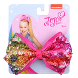 JOJO Bows Jojo Siwa Rainbow Printed Knot Ribbon Bow For Girls Handmade Boutique Hair Clip Children Hair Accessories