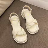 kamames kamames New 2023 Summer Vintage French Platform Niche Fairy Premium Roman Shoes
