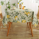 1pc Lemon Vinyl Tablecloth - Waterproof, Oil-Proof, Wipeable, Rectangular, Suitable for Kitchen Parties, Picnics, Patios, and Outdoor Use