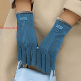 Women's Winter Warm Gloves, Thickened Warm Cycling Cute Driving Coldproof Touch Screen Gloves