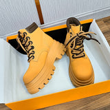 kamames Autumn Winter New Ankle Boots for Women Fashion Thickening Lace-up Botas Mujer Black Boots Casual Women's Shoes