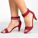 kamames Summer Popular Style Women's Sandals Large Size Women's Shoes Leopard Pattern Thin Heel Women's Sandals Direct Sale
