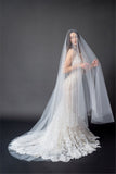 kamames Bridal Veil Long Simple 1 Tier Blusher Drop Veil Cathedral Veil for Bride White/Ivory/Champagne Cheap Wedding Accessories 300cm