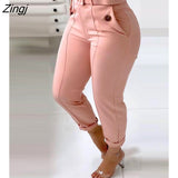 kamames Spring Summer Women Camouflage Print Drawstring Pocket Design Cargo Pants Casual Long Trouser Loungewear Daily Wear Clothes