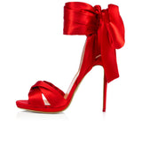 kamames Size Black And Red Sardine High-Heeled Sandals Strapped Fashion Shoes Chengdu