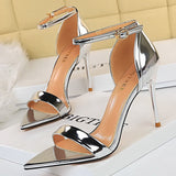 BIGTREE Shoes Buckle Strap High Heels 2022 New Women Heels Sandals Stiletto 11cm Sexy Heels Party Shoes Women Pumps Ladies Shoes