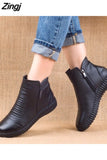 kamames 2023 Autumn Fashion Women Genuine Leather Boots Handmade Vintage Flat Ankle Botines Shoes Woman Winter botas 430-0