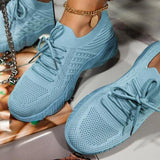 kamames Shoes 2022 Fashion Breathable Lace Up Platform Women vulcanize Shoes Summer Flat Mesh Sports Shoes Woman Running Shoes