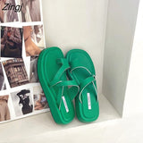 kamames Women Slippers Flip Flops Shoes Summer Female Sandals Woman Flat with Slides Fashion for Ladies Slippers Outside Shose