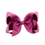 1Piece Solid Grosgrain Ribbon Hair Bows With Clip For Cute Girls Handmade Hair Clips Barrettes Hairpins Kids Hair Accessories