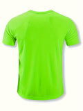 Men's Solid Crew Neck Fashionable Short Sleeve Sports T-shirt, Comfortable And Versatile, For Summer And Spring, Athletic Style, Comfort Fit T-Shirt, As Gifts