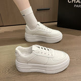 kamames kamames 2023 New Loose Cake Platform Small White Shoes Women's Leather Face Women's Single Shoes Light Casual Sports Board Shoes Women