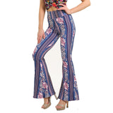 kamames 8241  HOTan and NEWn Fashion Style Skinny Sheath Printing Bell-Bottom Pants Women's Pants Casual Pants Factory Direct Supply