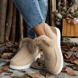 kamames kamames New Thick Bottom Snow Boots Women Add Velvet And Thick Hair Warm Large Size Sewing Bag Women's Cotton Shoes