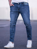 Manfinity Homme Men Cotton Ripped Frayed Cat Scratch Skinny Jeans