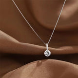 Shiny Necklaces For Women Zircon Water Drop Pendant Clavicle Chain Necklace Valentine's Day Gift Wedding Party Jewelry