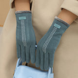 Women's Fleece Lined Winter Gloves, Windproof Touch Screen Outdoor Thermal Cycling Driving Gloves