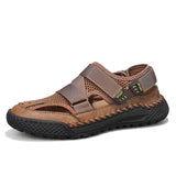 kamames kamames Men's Sandals Summer 2024 New Hollowed-Out Breathable Men's Hole Shoes Non-Slip Handmade Large-Size Outdoor Shoes