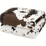 1pc Cozy Cow Patterned Soft Blanket - Warm, Plush, and Lightweight Throw for Couch, Bed, Sofa - Perfect Birthday Gift for Friends and Family