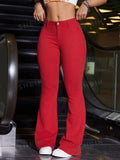 NEW EZwear Solid Color Casual Bell-Bottoms Jeans