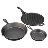 4-Piece Premium Cast Iron Skillet Set - Pre-Seasoned, Durable Handles, Versatile Griddle, Easy Cooking, 6", 10.5", 11" - Perfect for Indoor and Outdoor Cooking, Heat Distribution, Non-Stick Surface